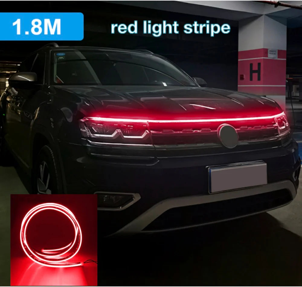 Led Car Hood Flexible Daytime Running Light Strip Universal Decor Lamp Start-Scan Led Decoration Lights