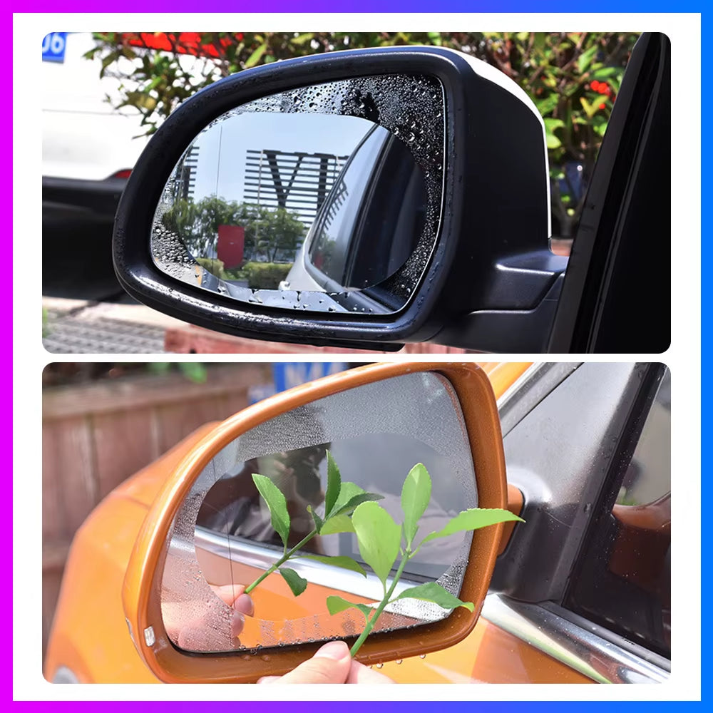 2Pcs Car Rearview Mirror Film Side Window Rainproof Clear Film anti Fog Waterproof Protective Film Auto Sticker Car Accessories