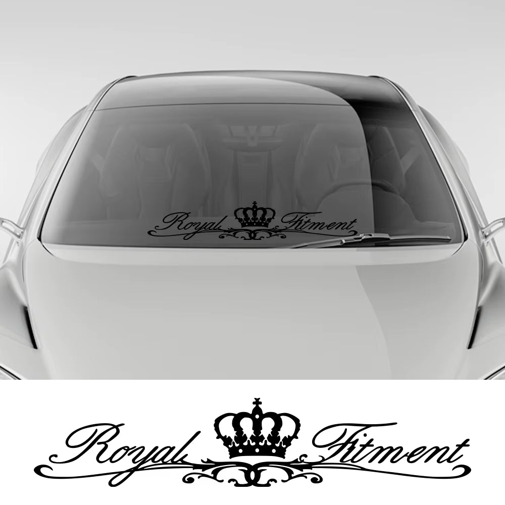 Universal Car Front Windshield PVC Sticker Graphics Crown Art Styling Vinyl Film Decor Decal Auto External Tuning Accessories