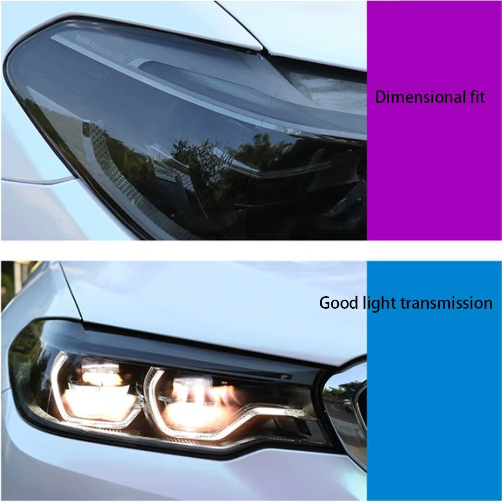 PVC Car Headlight Lamp Film Fog Lamp Sticker Car Headlight Tailing Moulding Foil Self-Adhesive Car Accessories