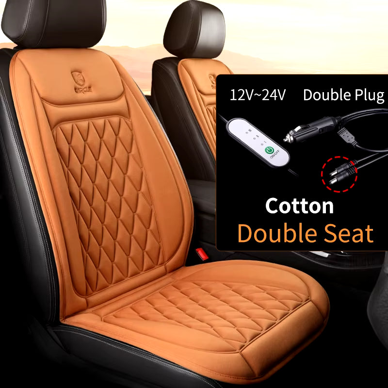 12-24V Heated Car Seat Cover 30' Fast Car Seat Heater Cloth/Flannel Heated Car Seat Protector 25W Seat Heating Cover Car Seat