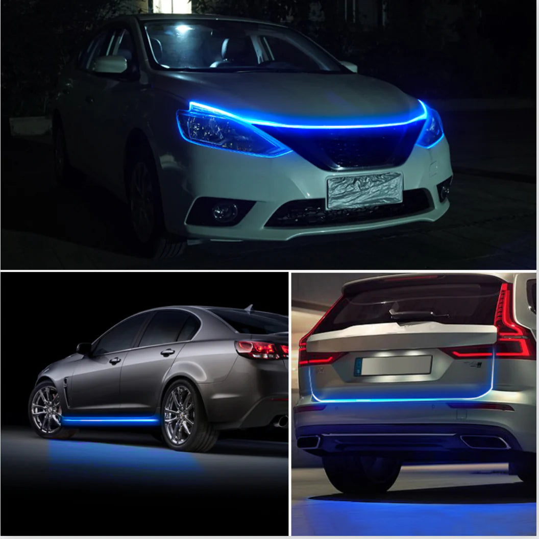 Led Car Hood Flexible Daytime Running Light Strip Universal Decor Lamp Start-Scan Led Decoration Lights