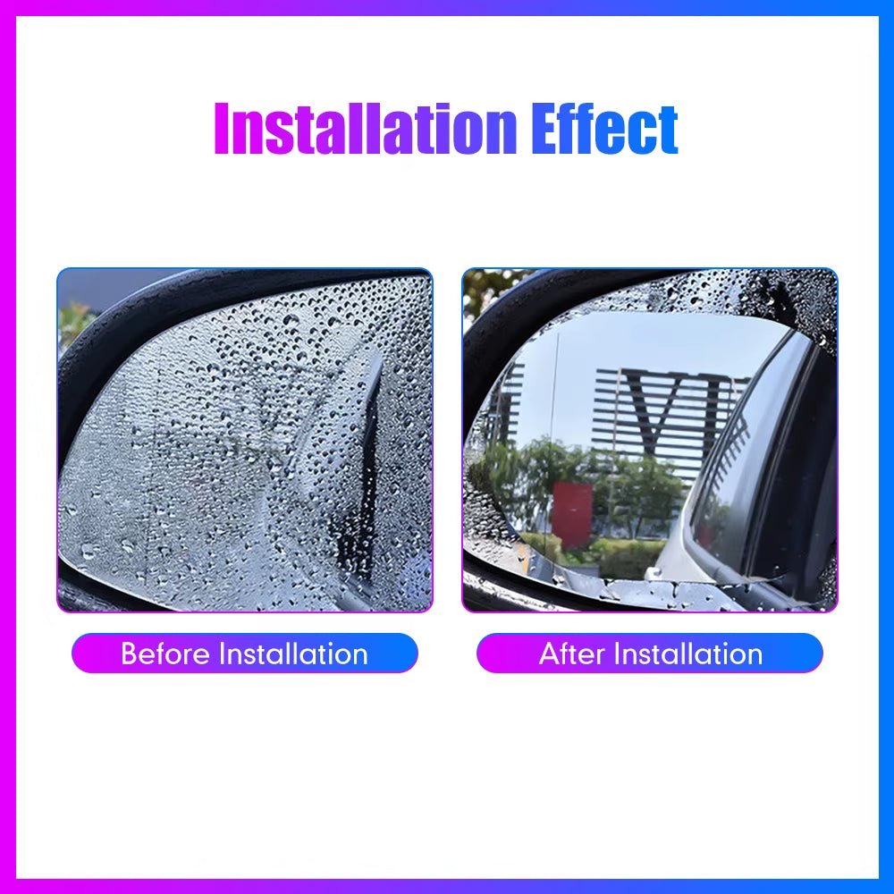 2Pcs Car Rearview Mirror Film Side Window Rainproof Clear Film anti Fog Waterproof Protective Film Auto Sticker Car Accessories