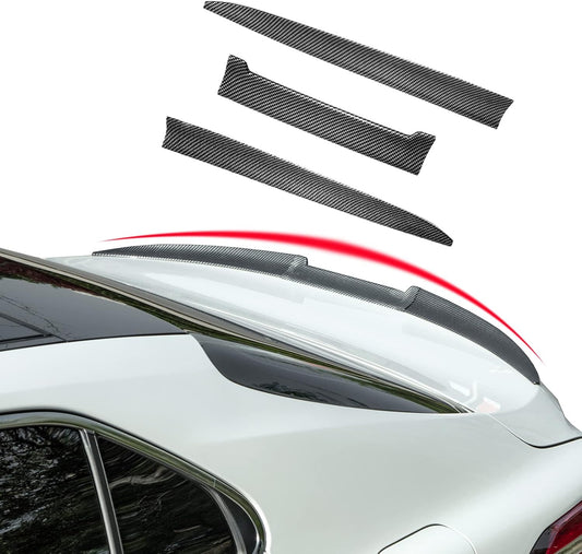 Spoiler Universal Spoiler Wing for Most Cars Rear Trunk and Rear Window Roof Carbon Fiber Spoiler 45-53In Punch-Free Installation