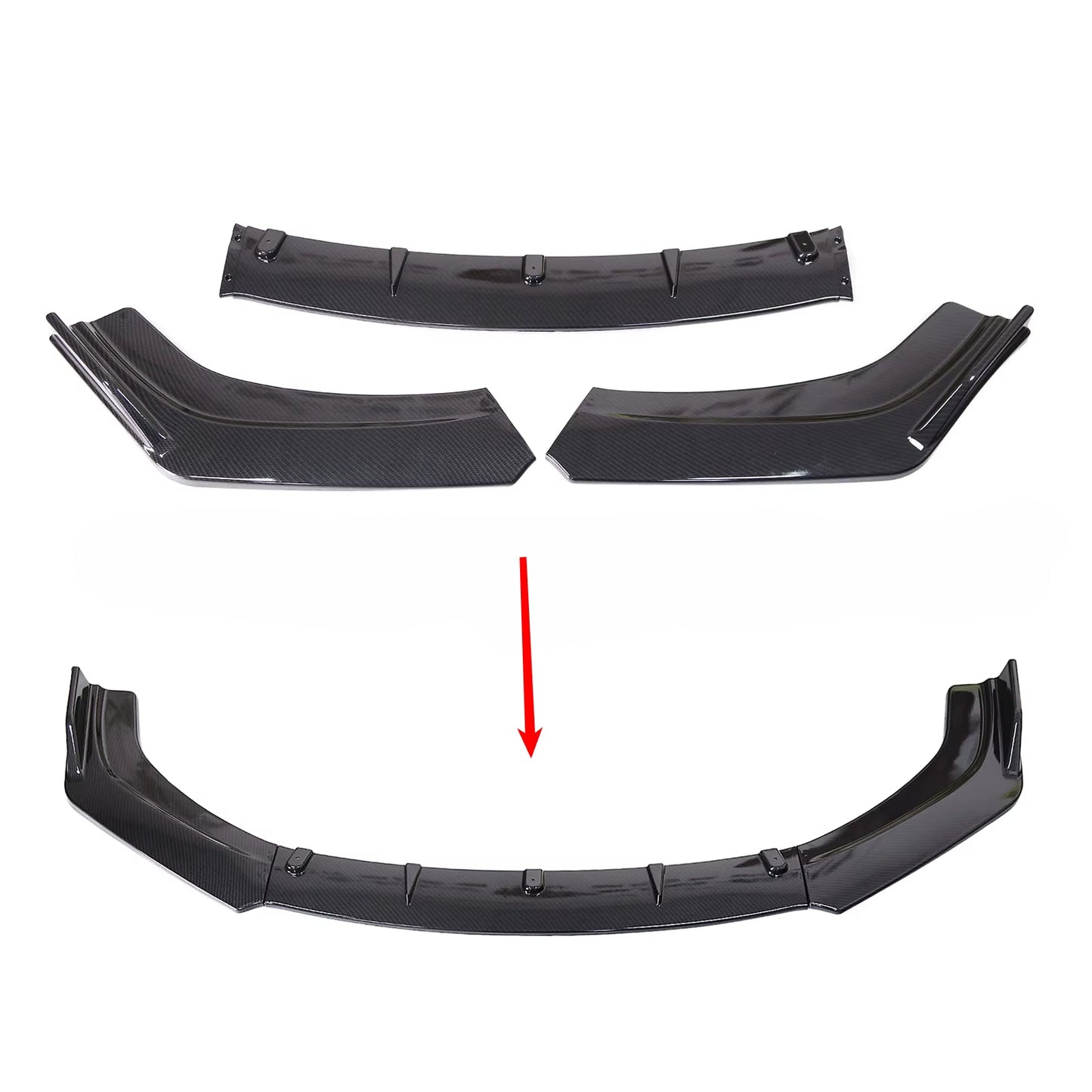 Front Lip Bumper Blade Lower Splitter Spoiler Boby Universal for Audi A3 A4 A5 B9 Front Shovel Skirt Board Body Kit Tuning