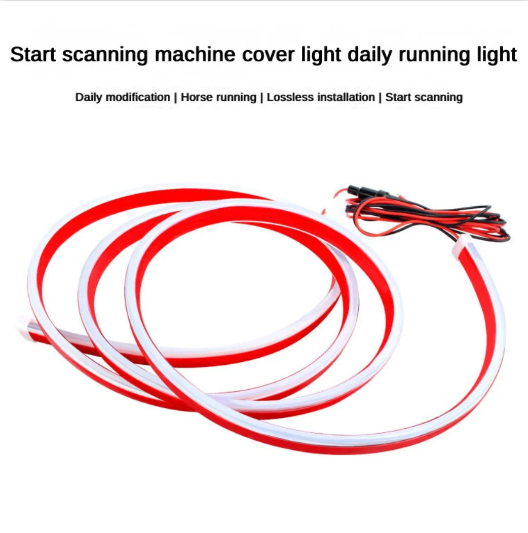 Led Car Hood Flexible Daytime Running Light Strip Universal Decor Lamp Start-Scan Led Decoration Lights