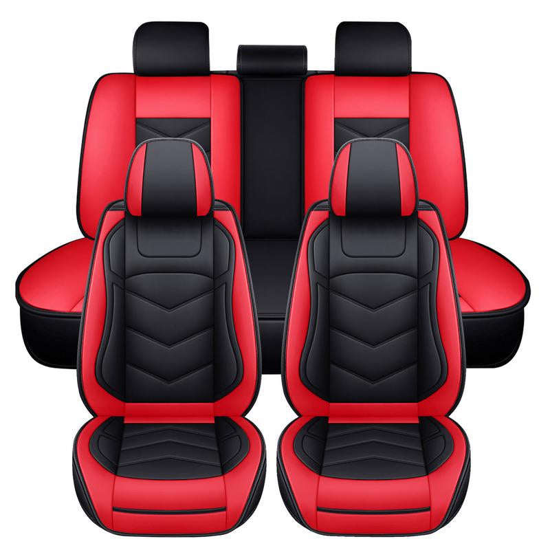 5-Seater Car Seat Covers Front Rear Full Set,Premium Waterproof PU Leather Cushion Universal Fit for Most Auto Interior Protector