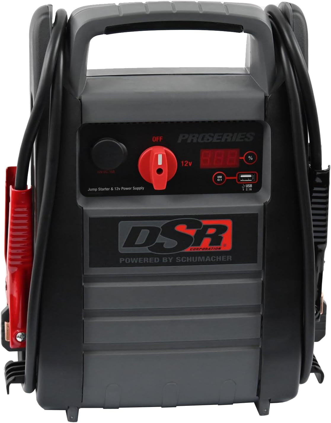 DSR Proseries DSR165 Jump Starter and Portable Power Station for Car, SUV, Truck, and Boat Batteries, 2200 Peak Amps, 525 Cranking Amps, 12 Volt, Gray, 1 Unit