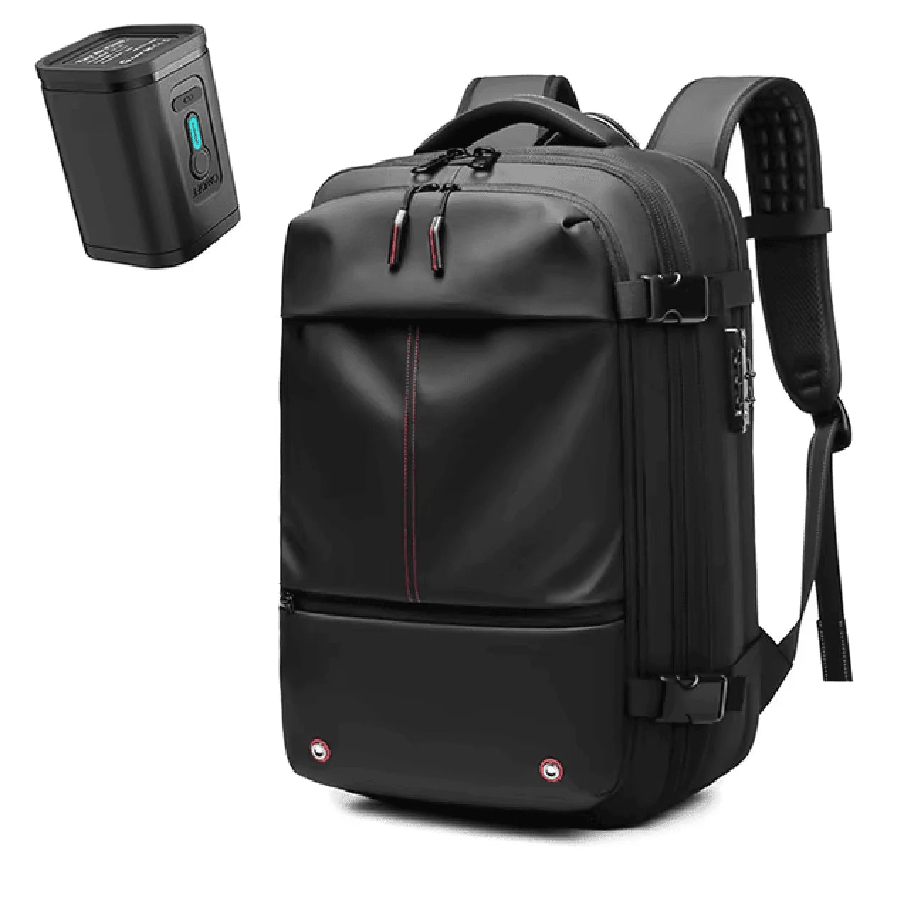 Airvac Backpack – Compact Vacuum-Sealed Travel Solution.