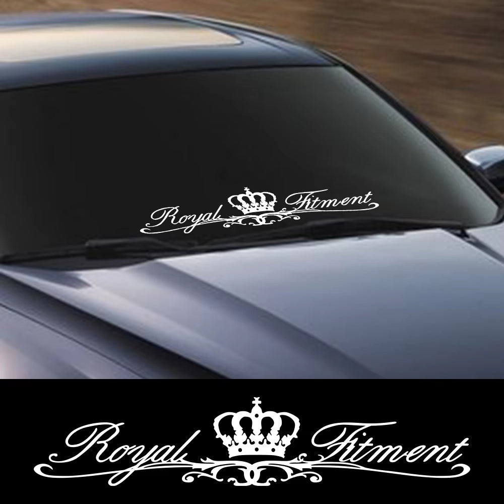 Universal Car Front Windshield PVC Sticker Graphics Crown Art Styling Vinyl Film Decor Decal Auto External Tuning Accessories