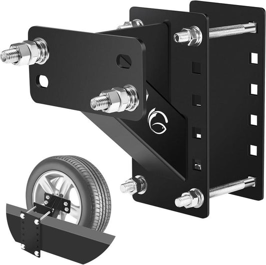 Automotive Spare Tire Holder for 4”, 4.5‘’, 4.75‘’, 5‘’ and 5.5‘’ ' Bolt Pattern 4 & 5 & 6 Lugs Trailer Wheels, Holds up to 150 Lbs.