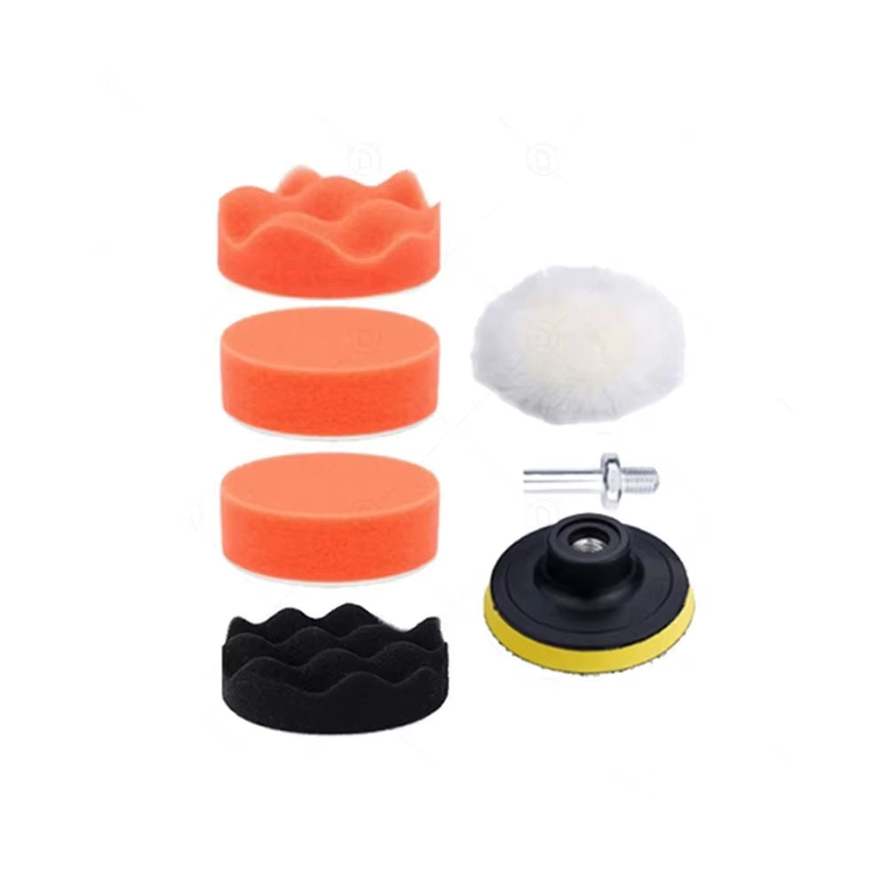 Car Polishing Sponge Waxing Pad for Auto Headlight Restoration Kit with Buffing Pad Sanding Disc Waxing Sponge Drill Adapter