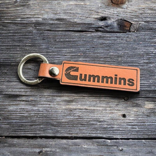 Cummins Ram Genuine Leather Keychain for Diesel Trucks