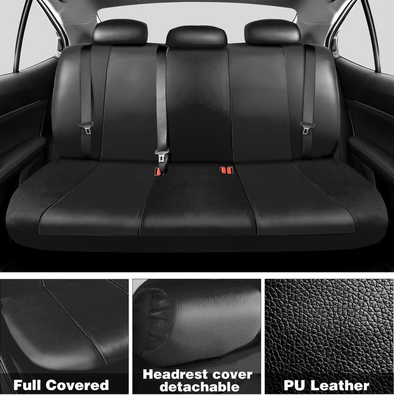 Bling Diamond Pattern PU Leather Car Seat Covers Full Interior Set,Shining Rhinestone Automotive Seat Cover, Universal Fit Seat Covers for Vehicles Sedans Suvs